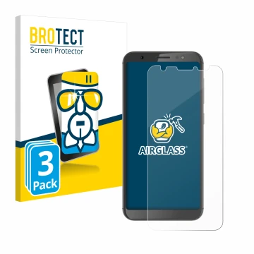 Vorderseite einer Produktverpackung mit dem Markenlogo BROTECT. Daneben ist das Gerät Gigaset GS185 mit dem zugehörigen Displa