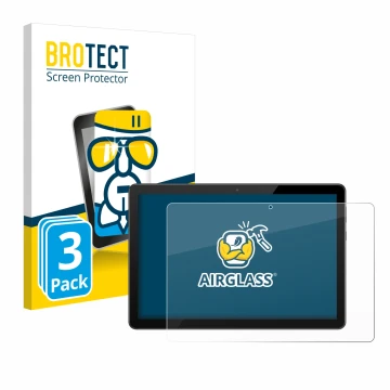 Vorderseite einer Produktverpackung mit dem Markenlogo BROTECT. Daneben ist das Gerät Huawei MediaPad T5 10 mit dem zugehörige