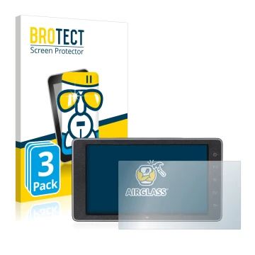 Vorderseite einer Produktverpackung mit dem Markenlogo BROTECT. Daneben ist das Gerät DJI Crystalsky (5.5