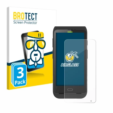 Vorderseite einer Produktverpackung mit dem Markenlogo BROTECT. Daneben ist das Gerät Honeywell Dolphin CT40 mit dem zugehörig