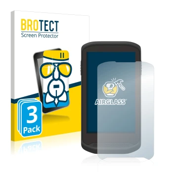 Vorderseite einer Produktverpackung mit dem Markenlogo BROTECT. Daneben ist das Gerät Zebra TC20 Touch mit dem zugehörigen Dis