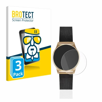 Vorderseite einer Produktverpackung mit dem Markenlogo BROTECT. Daneben ist das Gerät Xlyne X-Watch Joli XW Pro mit dem zugehö