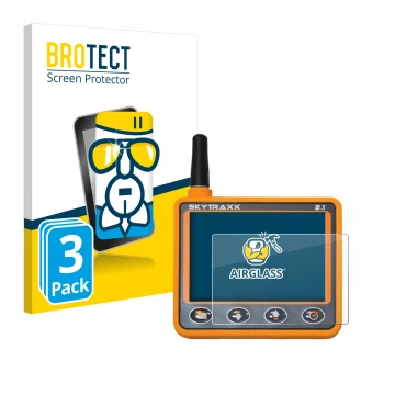 Vorderseite einer Produktverpackung mit dem Markenlogo BROTECT. Daneben ist das Gerät Skytraxx 2.1 Vario mit dem zugehörigen D
