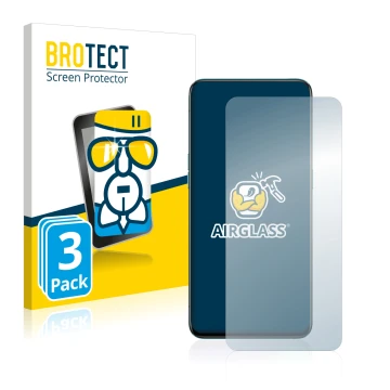 Vorderseite einer Produktverpackung mit dem Markenlogo BROTECT. Daneben ist das Gerät Oppo Reno 5G mit dem zugehörigen Display