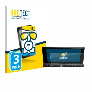 Vorderseite einer Produktverpackung mit dem Markenlogo BROTECT. Daneben ist das Gerät DS 7 Crossback Infotainmentsystem mit de