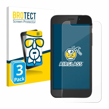 Vorderseite einer Produktverpackung mit dem Markenlogo BROTECT. Daneben ist das Gerät Shiftphones Shift5me mit dem zugehörigen