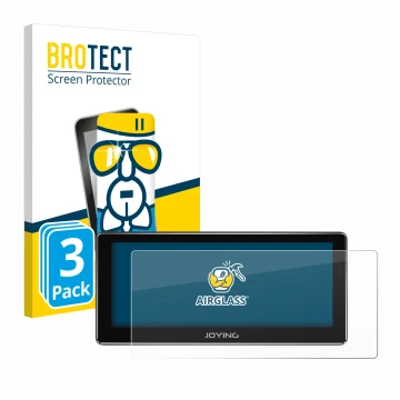 Vorderseite einer Produktverpackung mit dem Markenlogo BROTECT. Daneben ist das Gerät Joying 4G Car Radio 8.8