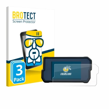 Vorderseite einer Produktverpackung mit dem Markenlogo BROTECT. Daneben ist das Gerät KTM 790 Adventure 2019+ mit dem zugehöri