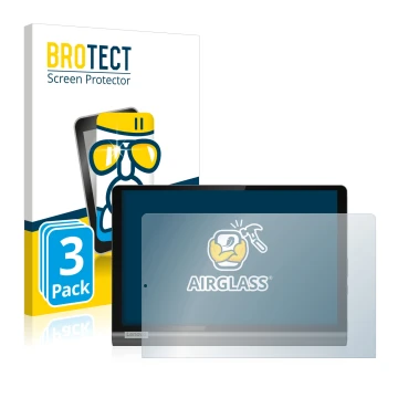 Vorderseite einer Produktverpackung mit dem Markenlogo BROTECT. Daneben ist das Gerät Lenovo Yoga SmartTab mit dem zugehörigen