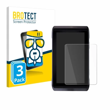 Vorderseite einer Produktverpackung mit dem Markenlogo BROTECT. Daneben ist das Gerät Atomos Shogun 7 mit dem zugehörigen Disp