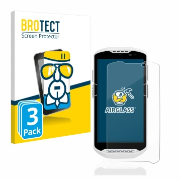 Vorderseite einer Produktverpackung mit dem Markenlogo BROTECT. Daneben ist das Gerät Zebra TC57 mit dem zugehörigen Displaysc