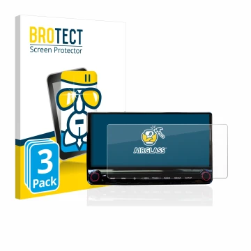 Vorderseite einer Produktverpackung mit dem Markenlogo BROTECT. Daneben ist das Gerät Kia XCeed 2019 Infotainment System 10.25