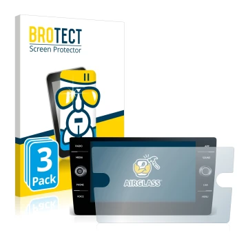 Vorderseite einer Produktverpackung mit dem Markenlogo BROTECT. Daneben ist das Gerät Volkswagen Arteon 2017-2019 Discover Med