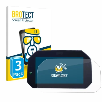 Vorderseite einer Produktverpackung mit dem Markenlogo BROTECT. Daneben ist das Gerät BMW F850GS 2018-2020 Connectivity TFT 6.