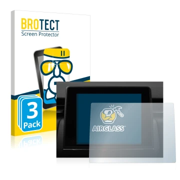 Vorderseite einer Produktverpackung mit dem Markenlogo BROTECT. Daneben ist das Gerät Renault Clio V 2020 Easy Link 7