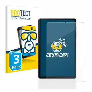 Vorderseite einer Produktverpackung mit dem Markenlogo BROTECT. Daneben ist das Gerät Samsung Galaxy Tab S6 Lite WiFi 2020 mit