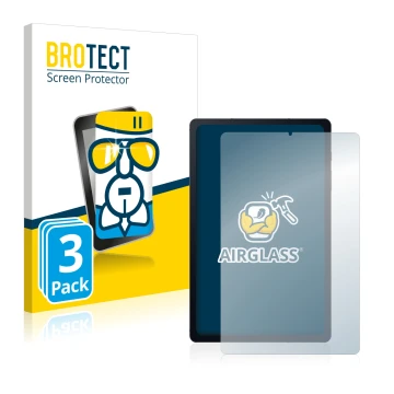 Vorderseite einer Produktverpackung mit dem Markenlogo BROTECT. Daneben ist das Gerät Samsung Galaxy Tab S6 Lite 2020 mit dem 