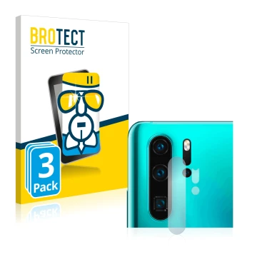Vorderseite einer Produktverpackung mit dem Markenlogo BROTECT. Daneben ist das Gerät Huawei P30 Pro New Edition (NUR Kamerasc