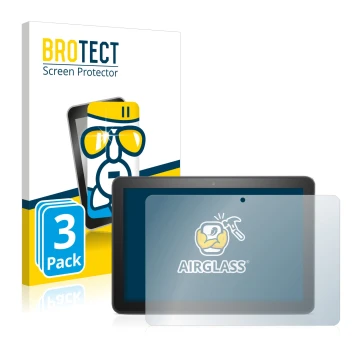 Vorderseite einer Produktverpackung mit dem Markenlogo BROTECT. Daneben ist das Gerät Amazon Fire HD 8 Plus 2020 (10. Gen.) mi