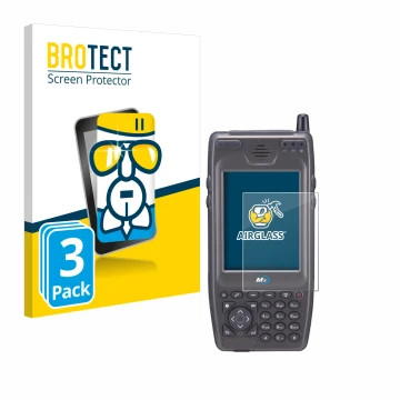 Vorderseite einer Produktverpackung mit dem Markenlogo BROTECT. Daneben ist das Gerät M3 Mobile M3 SKY MC-7500S mit dem zugehö