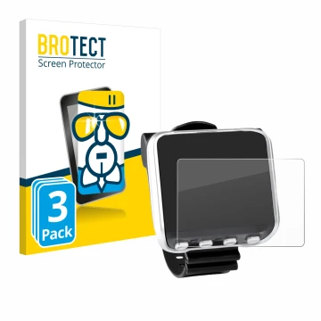 Vorderseite einer Produktverpackung mit dem Markenlogo BROTECT. Daneben ist das Gerät Mares Genius mit dem zugehörigen Display