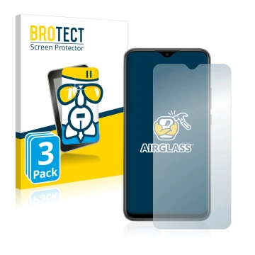 Vorderseite einer Produktverpackung mit dem Markenlogo BROTECT. Daneben ist das Gerät Xiaomi Redmi 9 mit dem zugehörigen Displ