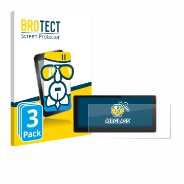 Vorderseite einer Produktverpackung mit dem Markenlogo BROTECT. Daneben ist das Gerät Joying 4G Car Radio 10.25