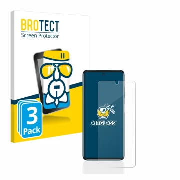 Vorderseite einer Produktverpackung mit dem Markenlogo BROTECT. Daneben ist das Gerät Xiaomi Poco X3 NFC mit dem zugehörigen D