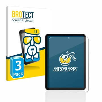 Vorderseite einer Produktverpackung mit dem Markenlogo BROTECT. Daneben ist das Gerät Apple iPad Air 4 WiFi 2020 (4. Gen.) mit