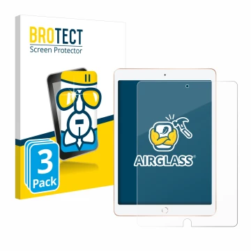 Vorderseite einer Produktverpackung mit dem Markenlogo BROTECT. Daneben ist das Gerät Apple iPad 10.2