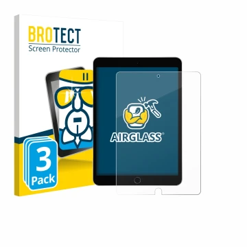 Vorderseite einer Produktverpackung mit dem Markenlogo BROTECT. Daneben ist das Gerät Apple iPad 10.2