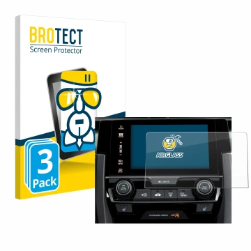 Vorderseite einer Produktverpackung mit dem Markenlogo BROTECT. Daneben ist das Gerät Honda Civic 2020 Infotainment System 202
