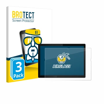 Vorderseite einer Produktverpackung mit dem Markenlogo BROTECT. Daneben ist das Gerät Lenovo ThinkPad X12 Detachable Gen 1 mit