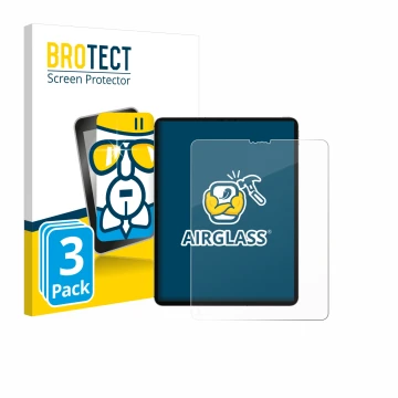 Vorderseite einer Produktverpackung mit dem Markenlogo BROTECT. Daneben ist das Gerät Apple iPad Pro 12.9