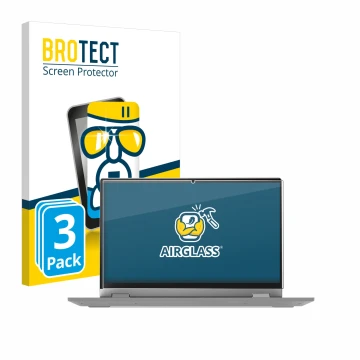 Vorderseite einer Produktverpackung mit dem Markenlogo BROTECT. Daneben ist das Gerät Lenovo IdeaPad Flex 5i 14