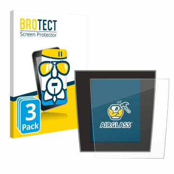 Vorderseite einer Produktverpackung mit dem Markenlogo BROTECT. Daneben ist das Gerät Porsche Taycan 2021 Infotainment System 