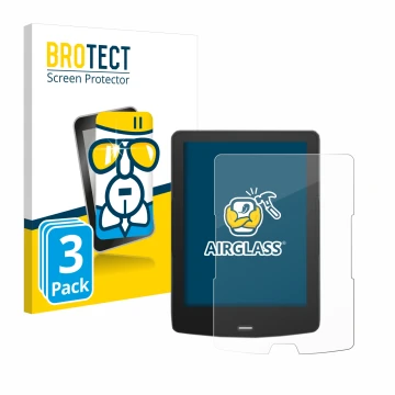 Vorderseite einer Produktverpackung mit dem Markenlogo BROTECT. Daneben ist das Gerät inkBOOK Calypso Plus mit dem zugehörigen