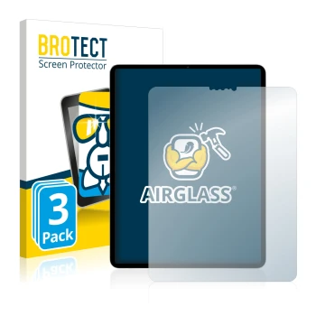 Vorderseite einer Produktverpackung mit dem Markenlogo BROTECT. Daneben ist das Gerät Apple iPad Pro 11