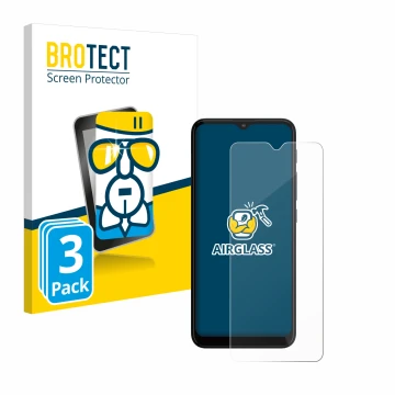 Vorderseite einer Produktverpackung mit dem Markenlogo BROTECT. Daneben ist das Gerät Motorola Moto G20 mit dem zugehörigen Di
