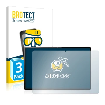 Vorderseite einer Produktverpackung mit dem Markenlogo BROTECT. Daneben ist das Gerät Lenovo Tab P12 Pro mit dem zugehörigen D