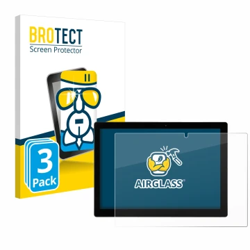 Vorderseite einer Produktverpackung mit dem Markenlogo BROTECT. Daneben ist das Gerät Hyrican Enwo Pad mit dem zugehörigen Dis