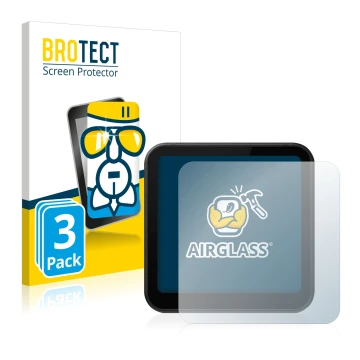 Vorderseite einer Produktverpackung mit dem Markenlogo BROTECT. Daneben ist das Gerät DJI Action 2 mit dem zugehörigen Display