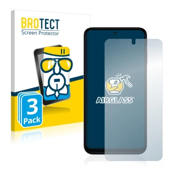 Vorderseite einer Produktverpackung mit dem Markenlogo BROTECT. Daneben ist das Gerät Motorola Moto G31 mit dem zugehörigen Di