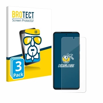 Vorderseite einer Produktverpackung mit dem Markenlogo BROTECT. Daneben ist das Gerät Xiaomi Redmi Note 11 mit dem zugehörigen