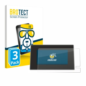 Vorderseite einer Produktverpackung mit dem Markenlogo BROTECT. Daneben ist das Gerät Renault Trafic 2021 Easy Link 8