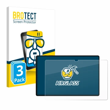 Vorderseite einer Produktverpackung mit dem Markenlogo BROTECT. Daneben ist das Gerät Samsung Galaxy Tab S8 Ultra WiFi mit dem