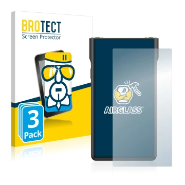 Vorderseite einer Produktverpackung mit dem Markenlogo BROTECT. Daneben ist das Gerät Sony Walkman NW-WM1AM2 mit dem zugehörig