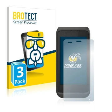 Vorderseite einer Produktverpackung mit dem Markenlogo BROTECT. Daneben ist das Gerät Honeywell CT45 XP mit dem zugehörigen Di