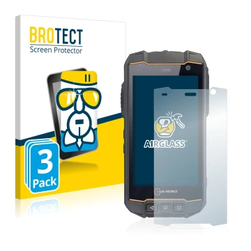 Vorderseite einer Produktverpackung mit dem Markenlogo BROTECT. Daneben ist das Gerät i.safe MOBILE IS530.2 mit dem zugehörige