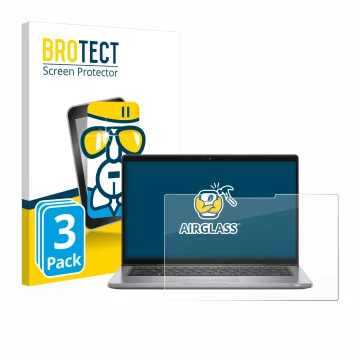 Vorderseite einer Produktverpackung mit dem Markenlogo BROTECT. Daneben ist das Gerät Dell Latitude 7320 2-in-1 mit dem zugehö